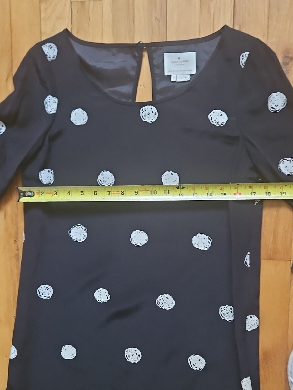 Kate Spade Silk  Black Polka Dot Dress Size 4 - Picture 8 of 13